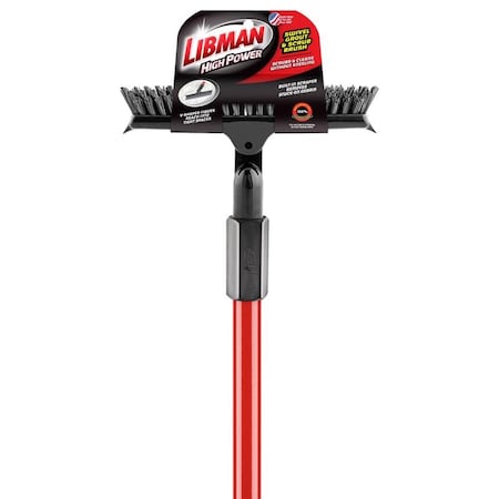 Libman Libman 10 in. W Stiff Bristle 60 in. Steel Handle Swivel Grout & Scrub Brush 1559